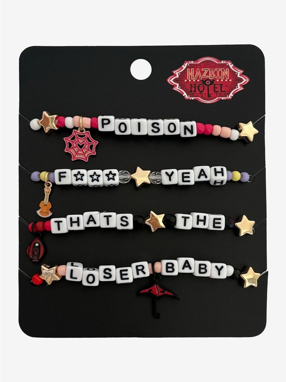 Hazbin Hotel Songs & Quotes Bracelet Set Hot‎ Topic